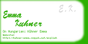 emma kuhner business card